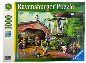 Ravensburger - 1000 Piece Jigsaw Puzzle 'JOHN DEERE THEN & NOW' ~ Complete