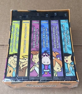 NEW Vintage Flintstones Cartoon Network 6 VHS Tape Box Set 1999 Promo Christmas - Imagen 1 de 6