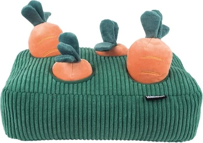 Webbox Carrot Patch Dog Toy - Plush with Interactive Treat Hiding Puzzle - Image 1 of 4
