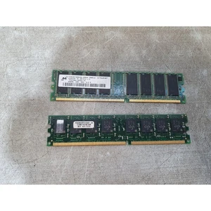 Lot Of 2 Micron MT8VDDT3264AG-335G4 & PD64M6408T27ZD2F DDR RAM (256MB & 512MB) - Picture 1 of 9