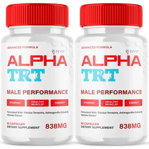 (2 Pack) Alpha TRT Pill for Men Advanced Formula Vitamin Supplement 120 Capsules - Picture 1 of 8