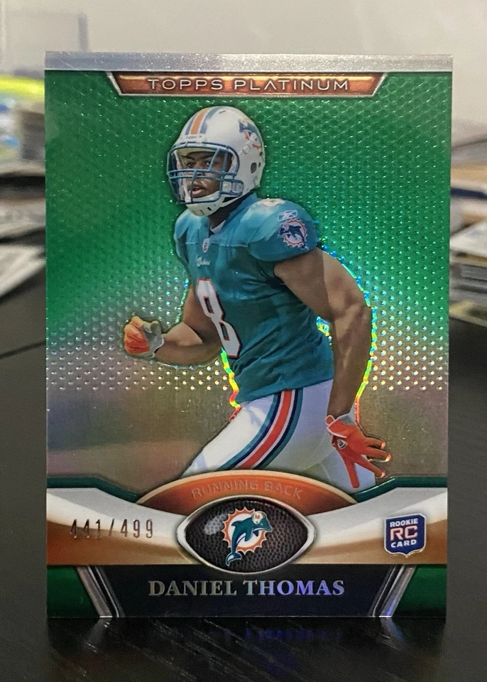 2011 Topps Platinum 44 Daniel Thomas Green Refractors /499 RC Miami Dolphins - Image 1 of 2