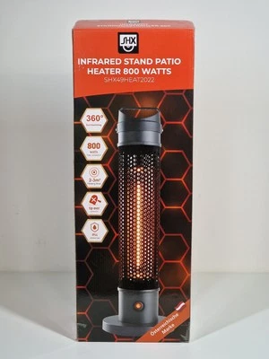 SHX Infrarotheizung 3 m² Schwarz Schuss Terrassen-Standheizstrahler 800W Heizer