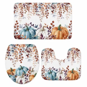 Set Tappeti e Tappetini Bagno Autunno 3 Pezzi Autunno Foglia di Eucalipto Set Bagno Non... - Foto 1 di 9