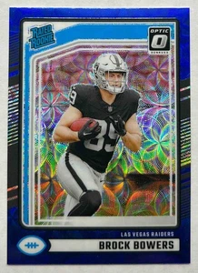 2024 Panini Donruss Brock Bowers Optic Rated RC Preview Blue Scope #394 Raiders - Picture 1 of 2
