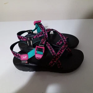 Chaco Women's Size W9 Black Pink And Teal Assembled In USA - Picture 1 of 8