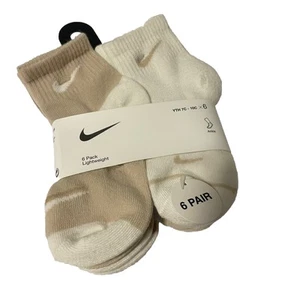 NIKE Socks Ankle Lightweight School Everyday Kids 6 Pair  Size 4-5 Year New - Picture 1 of 5