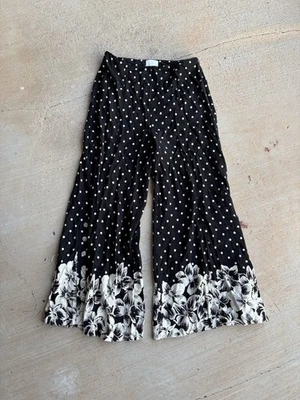 Ett Twa Anthropologie Women’s Chesapeake Wide Leg Pants Polka Dot Floral Size 4 - Image 1 of 3