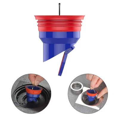 Siphon avec dispositif anti-refoulement compatible différentes tailles de tuyaux - Photo 1/4