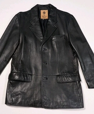 The Territory Ahead Black 100% Leather Button Up Jacket Coat Men's Medium - Image 1 of 4