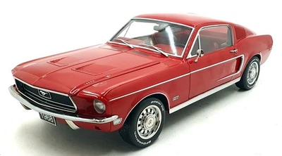 KK Scale 1/12 Scale KKDC120222 - 1968 Ford USA Mustang GT Fastback Coupe - Red - Image 1 of 4