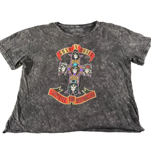 Vintage Guns N' Roses Concert Shirt 1988 Tour Short Sleeve Tee Gray Womens Large - Picture 1 of 5