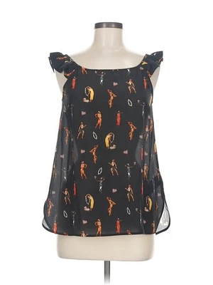 Mauro Grifoni Women Black Sleeveless Silk Top 40 eur - Image 1 of 4