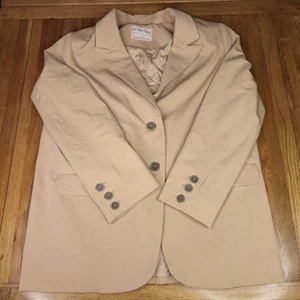 We The Free Womens Oversized Single Breasted Blazer In Tan Size Large - Picture 1 of 9