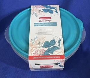 Rubbermaid TakeAlongs Bowls 15.7 Cup Set of 2 *Limited Edition Color* Aqua Lids - Picture 1 of 6
