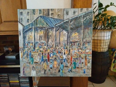 tableau huile sur toile Signé 56/60 - Photo 1/3