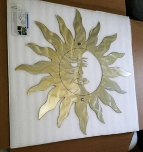 Metal wall art sun and  moon patio wall Sculptures living room home Decor art - Picture 1 of 2