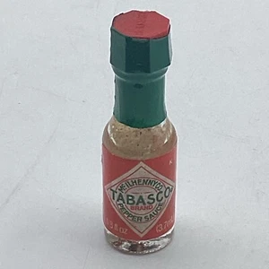 Vintage Miniature Tabasco Pepper Sauce Mini Bottle 1/8 FL OZ, 3.7ML Sealed - Picture 1 of 4