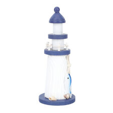 Small Wooden Lighthouse Decor, Nautical Beach House Gift