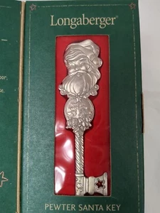 NUEVO Longaberger Retirado 2003 Peltre Llave de Santa Adorno de Navidad #77721  - Imagen 1 de 7