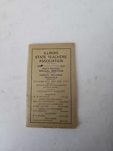Illinois State Teachers Association 1917 Booklet - Picture 1 of 4