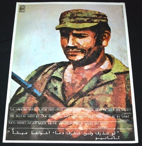 1980 Original Cuban Political OSPAAAL Poster.CAAMAñO.Dominican Hero.History art - Picture 1 of 7