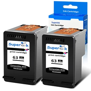 2pk Combo Black Ink for HP 63 63XL HP Deskjet 1110 1112 2130 3630 3632 3634 3636 - Bild 1 von 12