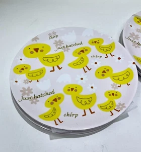 PIER 1 "HELLO SPRING" Plates 4 Salad & 4 Dinner Plates Baby Chicks NEW - Picture 1 of 5