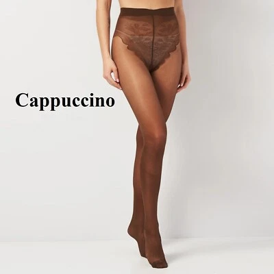 Giulia Bikini Clásico Mujer Transparente Sedoso Mate Medias con Encaje Bragas 40 Den Foto 1 de 4