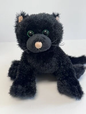 Webkinz Ganz Black Cat with Green Eyes Plush Stuffed Animal NO CODE HM135  - Image 1 of 4