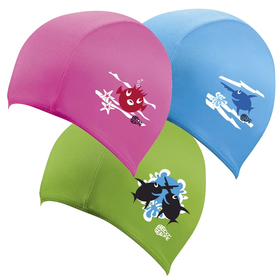 BECO SEALIFE Textil-Badekappe, für Kinder, Textilhaube, versch. Farben, NEU&OVP