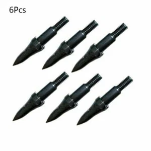 6Pcs Metal Bolts Arrowheads 75 Grains Archery DIY Arrows For Outdoor Bow Hunting - Picture 1 of 6