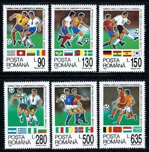 ROMANIA - 1994 6v. MNH FIFA World Cup Soccer Championship Sports