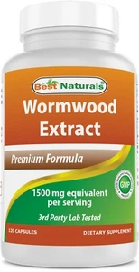 Best Naturals Wormwood Extract 1500 mg Equaivalent Per Serving-120 Capsules. - Picture 1 of 3