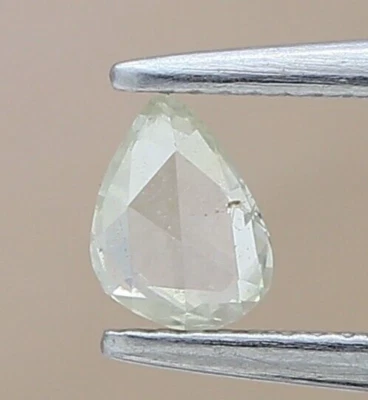 natural diamond 0.17tcw green color diamond pear rosecut diamond fancy diamond - Image 1 of 4