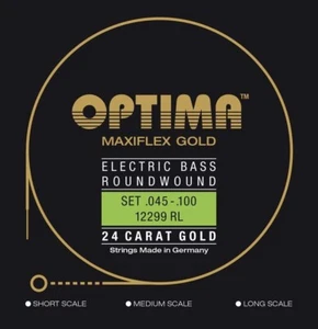 Optima MAXIFLEX ORO 24K 4 corde basso luce regolare .045-.100 scala corta - Foto 1 di 3