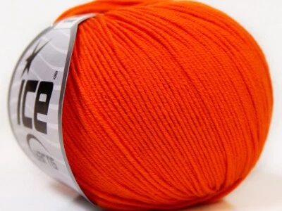 8-Skein Lot Baby Summer Yarn Cotton fine 8x50g/160m Orange - Image 1 of 4