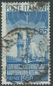 1950 ITALIA USATO RADIODIFFUSIONE 55 LIRE - RB36-10 - Picture 1 of 1