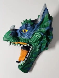 Adult Seasons Deluxe Horned Dragon Halloween Costume Accessory Mask One Size - Picture 1 of 5