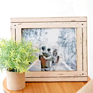 Weißer Holz Bilderrahmen Distressed für 8x10 Foto - Bild 1 von 3