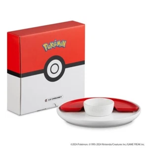 Le Creuset Pokemon Collection Tableware Set Monster Ball Red and White JPN NEW - Picture 1 of 13