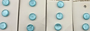Vintage Buttons Light Blue BUNDLE Streamline Made in Italy 4 Cards, 11 Buttons - Picture 1 of 5