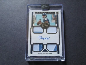 MALIK WILLIS 2022 PANINI ONE SQUARE ONE QUAD PATCH AUTOGRAPHED ROOKIE #26/75 - Picture 1 of 8
