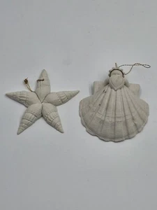Starfish And Angel Christmas Ornaments Lot Of 2 - Picture 1 of 4
