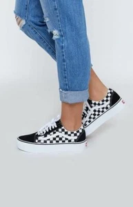 Vans old skool Platform 2 Checkboard True White Unisex adulto zeppa 4 cm tacco  - Picture 1 of 2