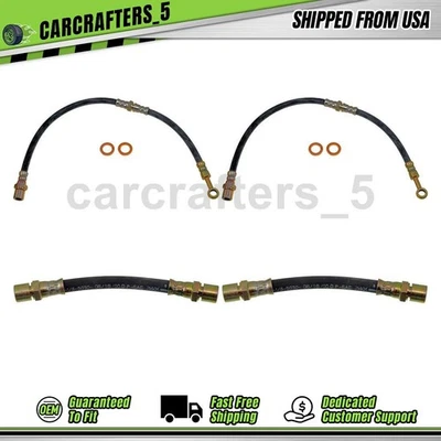 4 Front Rear Brake Hydraulic Hose For 1980 Subaru GL GLF 1.6L - Image 1 of 4