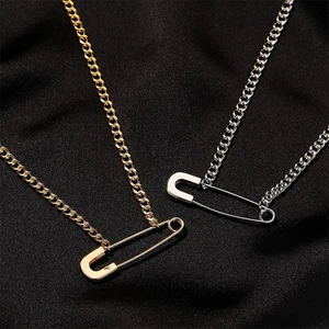 High-end Design Creative Pin Necklace Simple Pendent Necklace Female - Picture 1 of 8
