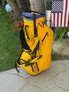 Sun Mountain Team Stand Bag "Brand New" Yellow with Royal Blue trim - Picture 1 of 24