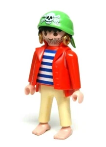 Playmobil Figure Pirate Ship Fisherman Skull Crossbones Headwrap Earrings 3344 - Picture 1 of 1