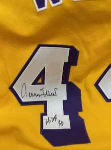 Jerry West LA Lakers Signed Jersey Mitchell & Ness Hardwood Classic Size 56 - Picture 1 of 8